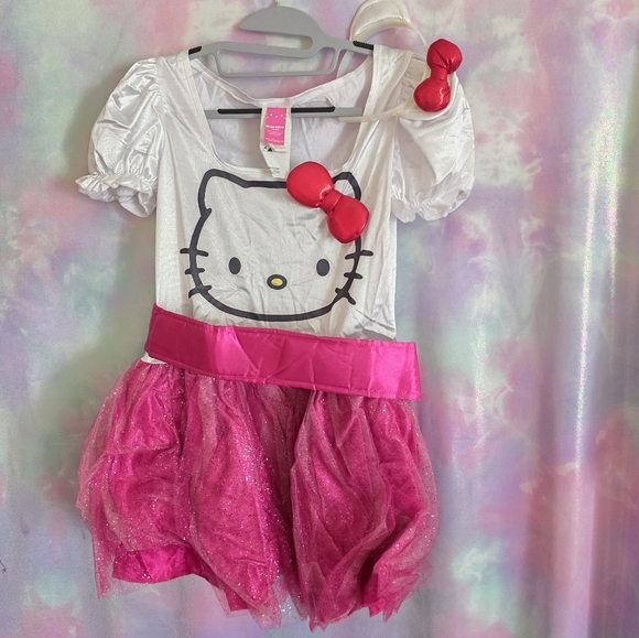 Rubies Sanrio Hello Kitty Pink & White Tutu Dress Costume Size Medium - Picture 3 of 11